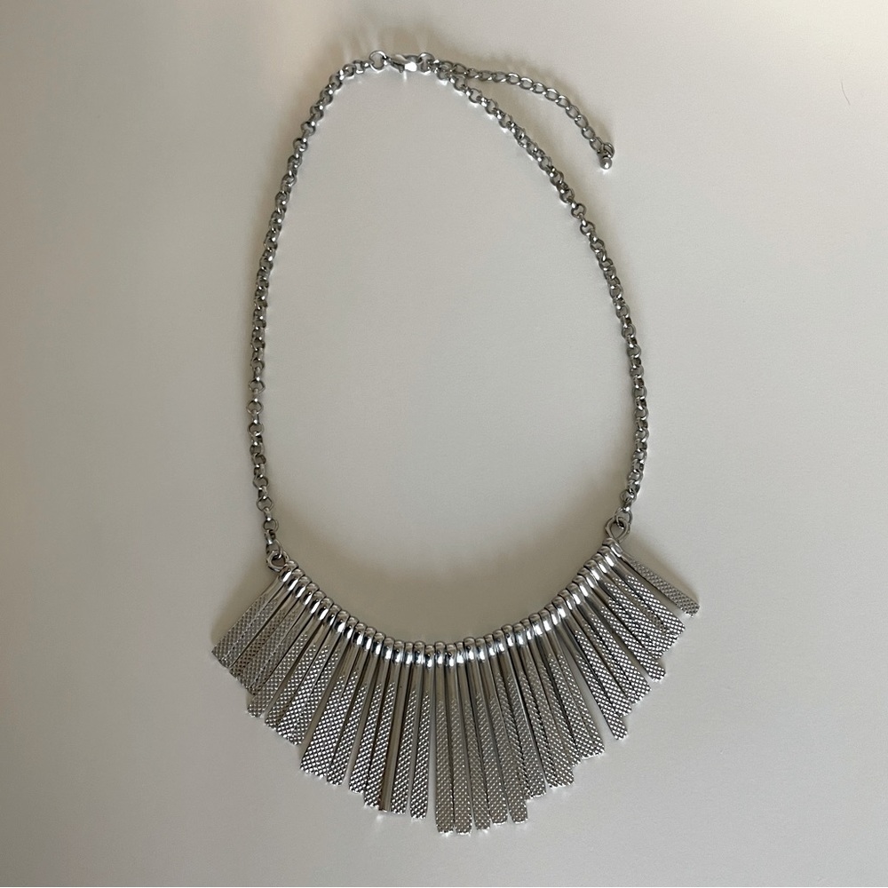 Silver statement necklace